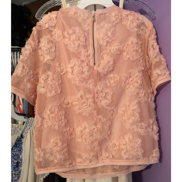 H&M Floral Mesh Overlay Blouse - Picture 3 of 5